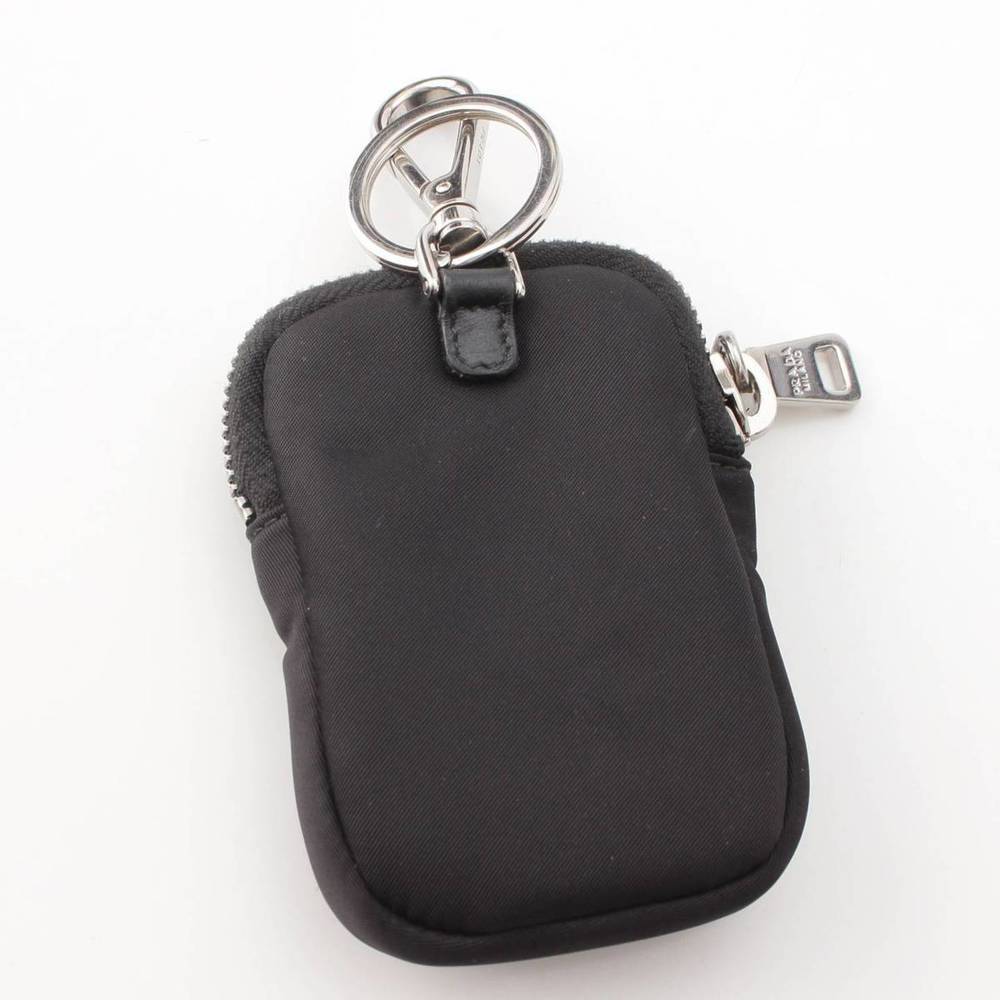 Prada Pouch Plate Triangle Re-Nylon Black